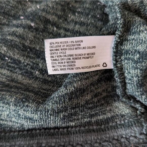 Knox Rose Sweater Green Marled Knit Long Sleeve Fringe Size XXL - Picture 11 of 11